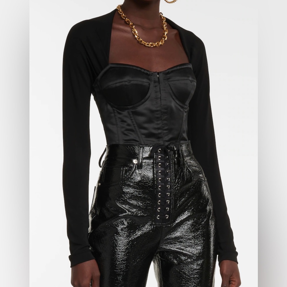 Preowned Vanessa Lab Long Sleeve Corset Top